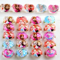 12pclot disney frozen elsa anna princess ring acrylic minnie mouse unicorn kids finger rings girls birthday gifts party supplie
