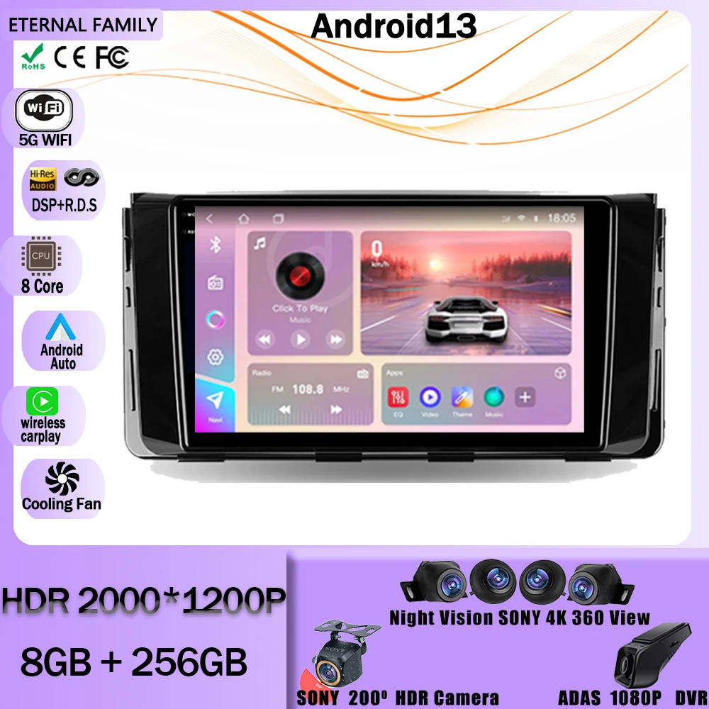 

Car Radio Player For Hyundai H350 2015 - 2021 Android 13 Navigation GPS Audio Carplay WIFI BT NO 2Din DVD Auto Stereo Head Unit