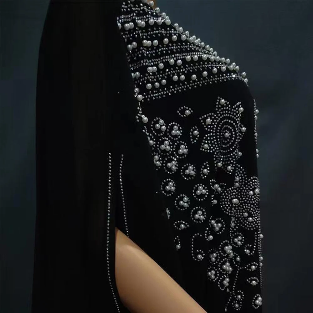 Abayas For Women Dubai Luxury 2022 Chiffon Boubou Muslim Fashion Dress Caftan Marocain Wedding Party Occasions Djellaba Femme