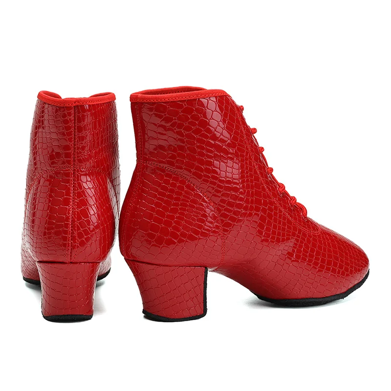 HROYL Dancing Shoes for Women  Latin Ballroom Dance Shoes High Top Stone-Pattern  Practice  Salsa Fitness Performance Dance Shoe