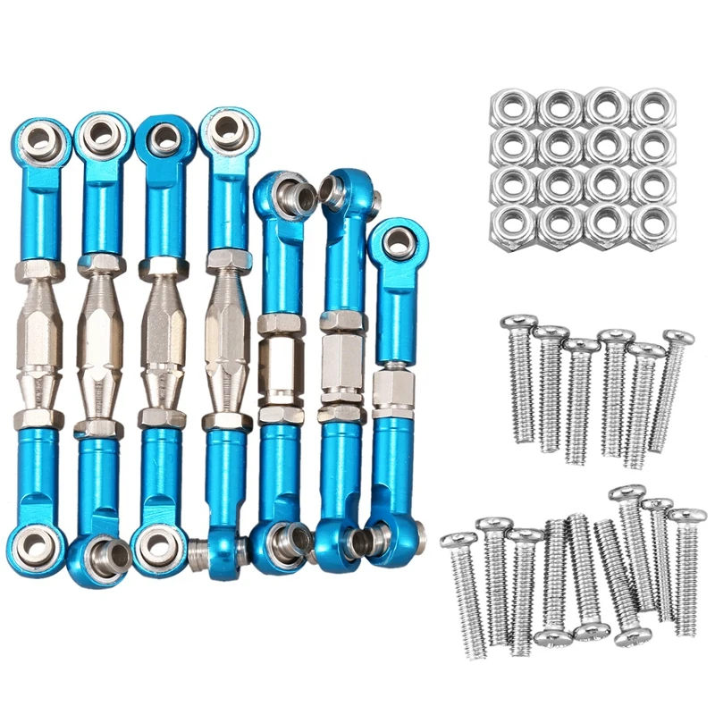 

Для WLtoys 144001 1/14 RC автомобильные запасные части металлическая связь тяга сервопривода рулевой тяга набор голубых рулевых тяжек