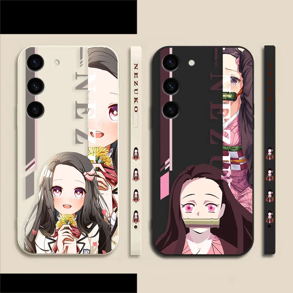 

Demon Slayer Nezuko Kamado Phone Case For Samsung Galaxy S23 S22 S21 S20 FE S11 S11E S10 S10E S9 S30 Ultra Plus 4G 5G Case Shell