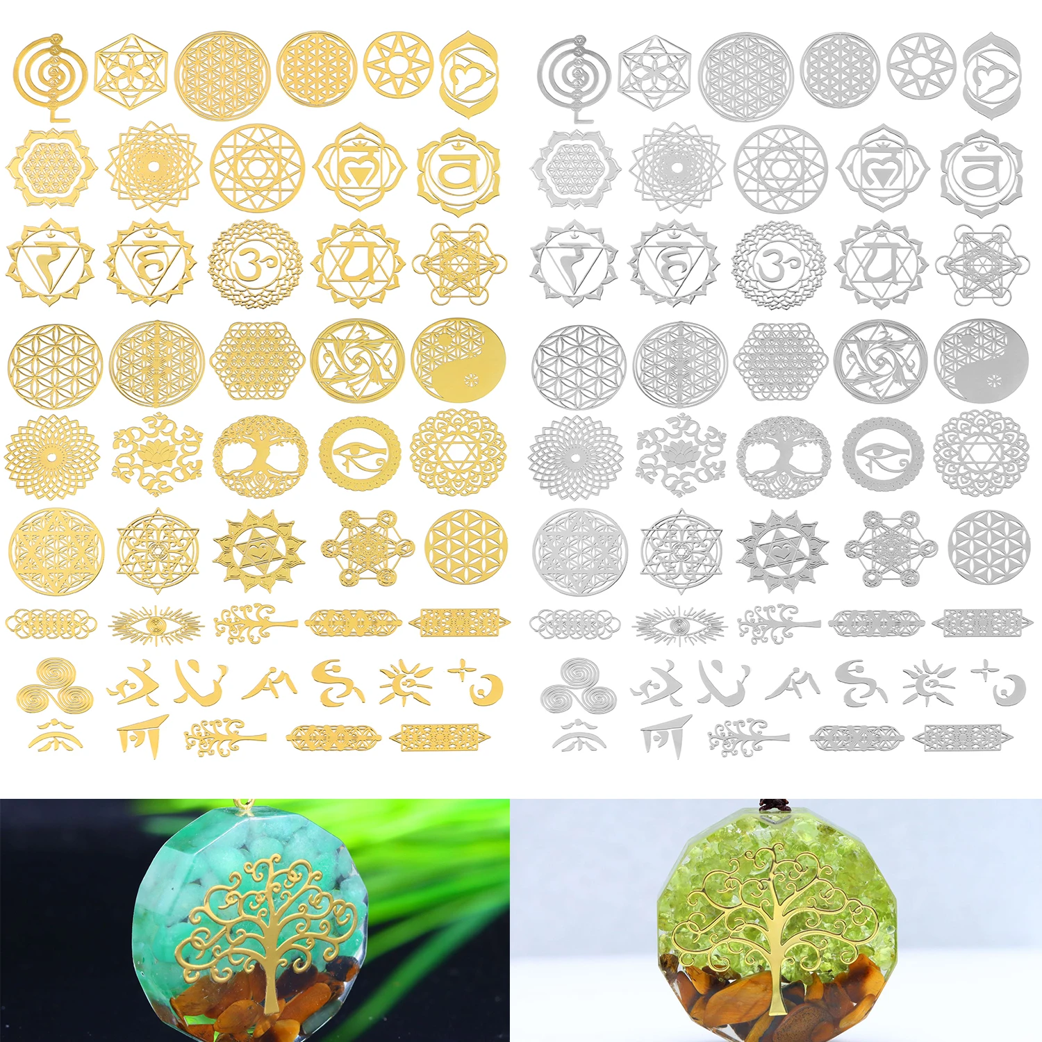 

36pcs 48pcs Glitter Animals Metal Sticker 3D Gold Sliver UV Epoxy Resin Filler DIY Silicone Mold Crafts Jewelry Making Decor