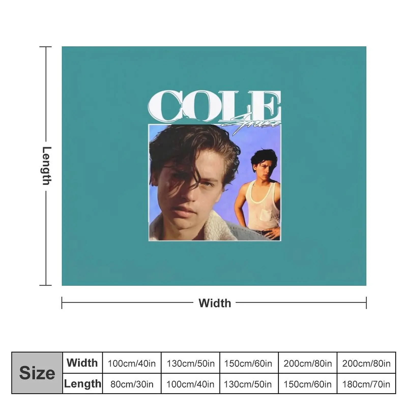 Винтажный плед Cole Sprouse 90_s теплое покрывало для кровати забавный подарок манга