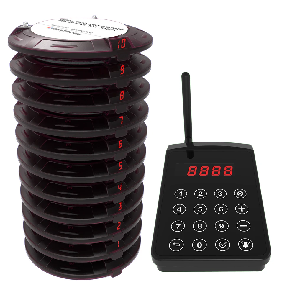 

Food Buzzer Coaster Paging Waiter Call Button Wireless Calling System Vibrating Restaurant Pager