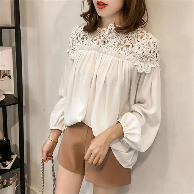 

Long Sleeve off shoulder Shirts Vintage Floral Ladies Women Blouse Models 2022 Embroidery Shirts Famale Sexy Lace Elegant Tops