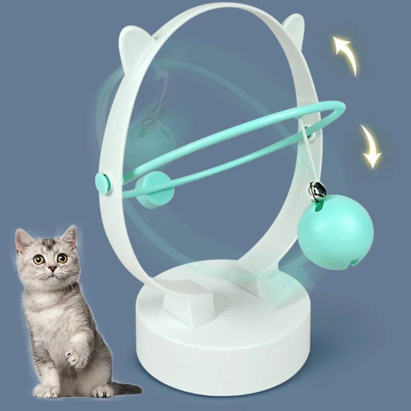 

Cat Automatic Electric Toy Pet Bell With Ball Toys Fun Tumblers Smart Swing Ball for Kitten Cat Interactive Training Toys Indoor