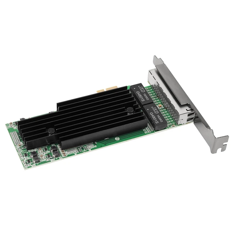 4 Port for intel 82575 PCIE Gigabit Network Card IEEE802.3 PCI Express X1 1000Mbps Desktop RJ45 LAN Ethernet Adapter L41E