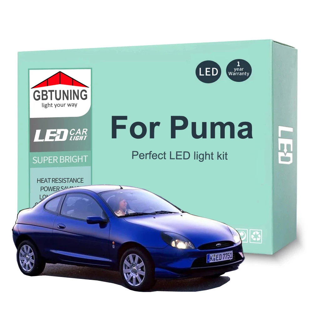 8Pcs LED Interior Light Bulb Kit For Ford Puma 1997 1998 1999 2000 2001 2002 Car Map Dome Trunk Vehicle Lamp Canbus No Error