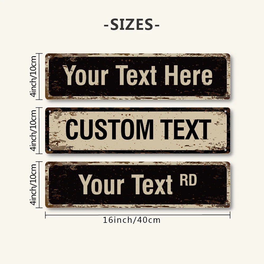 Персонализированный Металлический Знак Stree индивидуальное название стрелки