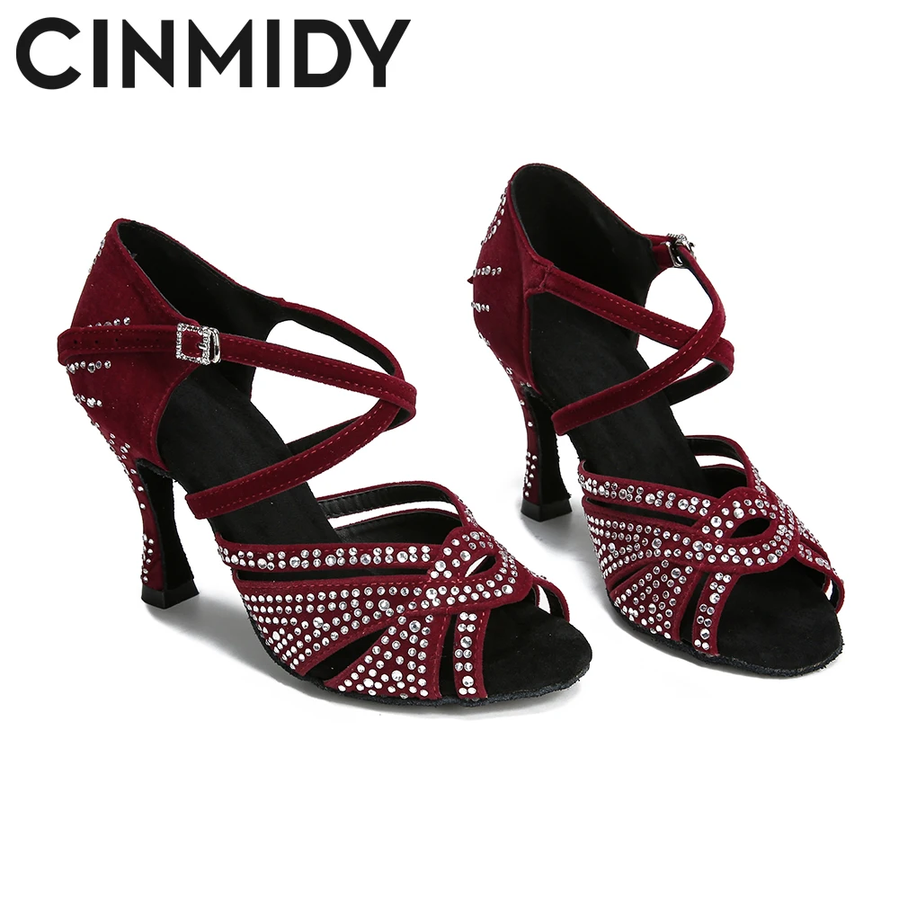 Женские туфли для латиноамериканских танцев CINMIDY на каблуках бальных танго