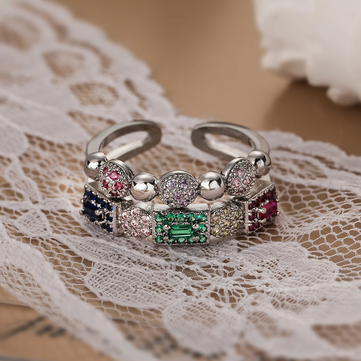 Винтажные кольца NEWBUY из циркония