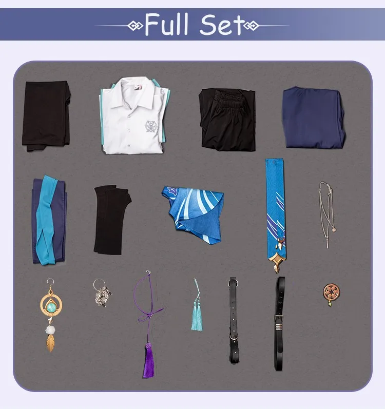 Игра Genshin Impact Wanderer/Scaramouche Косплей Костюм Повседневная модная Униформа