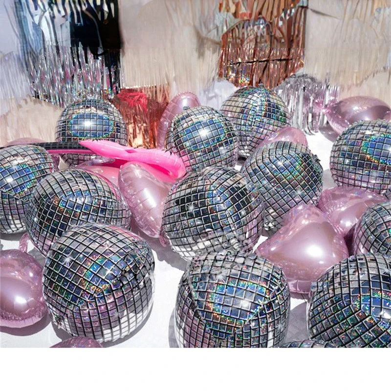 

Shiny 22inch 4D Metallic Foil Balloons - 80s 90s Retro Popular Rock and Roll Look for Wedding, Party Decor