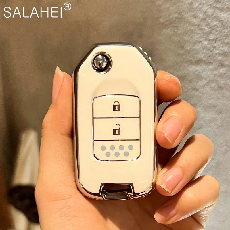 

Full Cover Soft TPU Car Key Case For Honda HRV CRV XRV FIT CRIDER Accord SPIRIOR Pilot CIVIC VEZEL CITY JADE Keyless Accessories