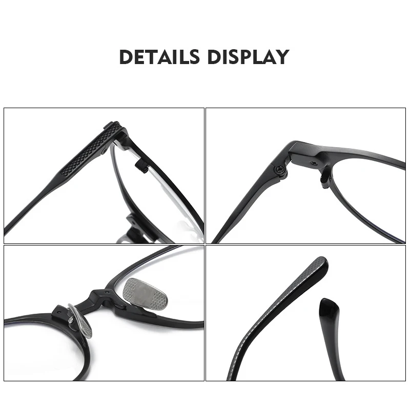 Мужские очки для чтения из чистого титана с защитой от синего света