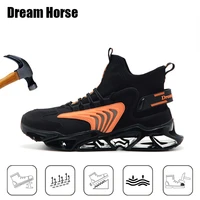 steel toe boots for men indestructible safety breathable lightweight work shoes construction industrial construction boots