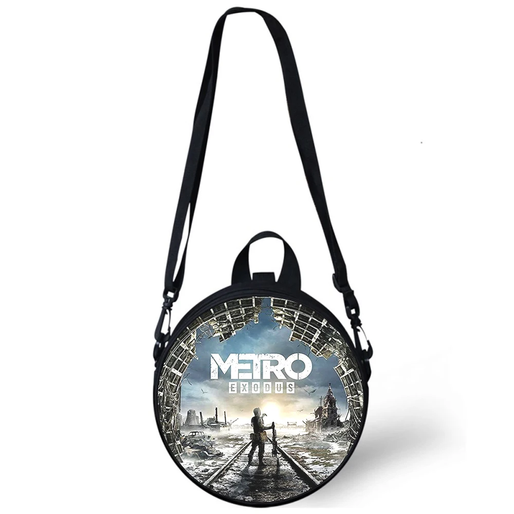 Metro Redux game Child kindergarten Bag 3D Print Crossbody Shoulder Bags For School Women Mini Round Bagpacks Rugtas Bag