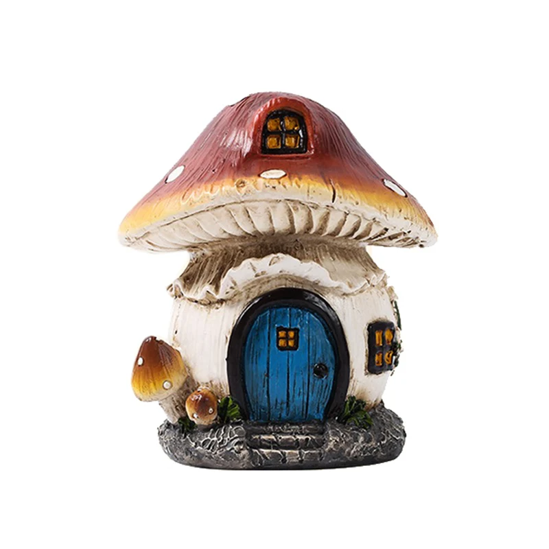 

Resin Mushroom House Mini Landscape House Fairy Garden Decoration Crafts Ornament Miniature Fairy Garden Accessories