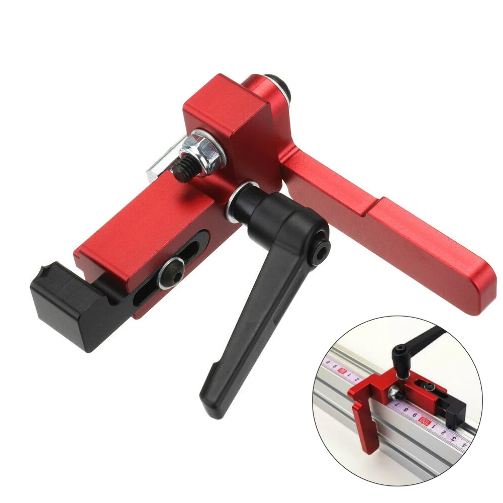 

75 Type T Slot Carpentry Slide Miter Track Stop DIY Accurate Router Table Fixed Woodworking Tool Industry Aluminum Alloy Locked