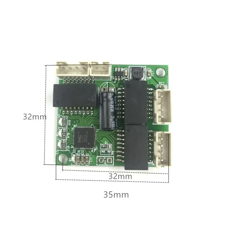 Фото Неуправляемый 5-портовый модуль промышленного коммутатора Ethernet 10/100M, материнская плата, плата Ethernet PCBA, OEM-порты с автоматическим определением №4