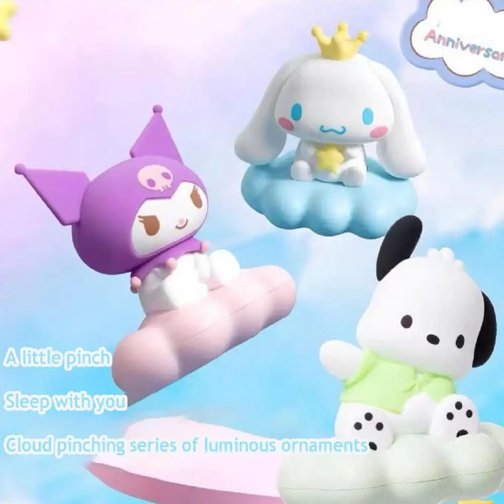 

Kawaii аниме Sanrio Kuromi Cinnamoroll почтовый детский маленький ночник детской спальни прикроватная лампа светодиодные украшения подарок любимой девушке