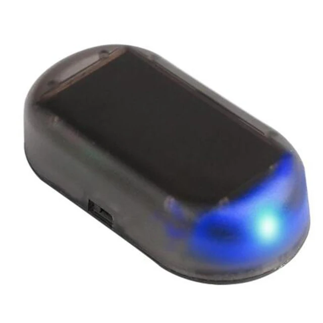 

1 шт. светодиодный автомобильный поддельный светильник безопасности на солнечной энергии, имитация манекена сигнализации, беспроводное предупреждение, противоугонная предупредительная лампа, мигающая имитация