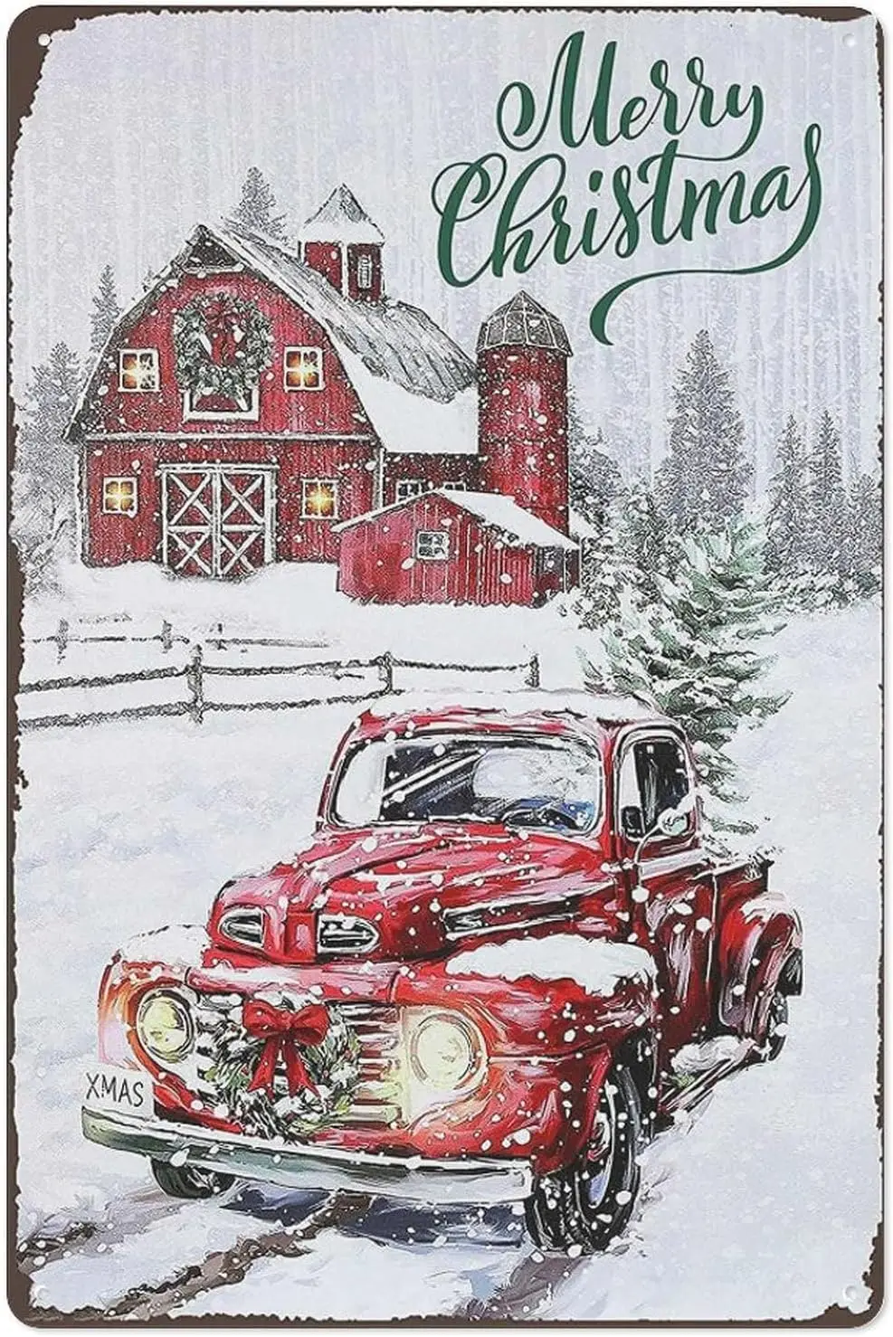 Металлические знаки &quotMerry Christmas&quot металлический жестяной знак винтажный