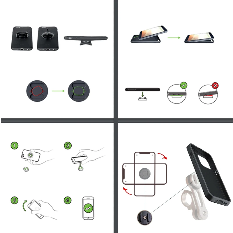 Motorcycle Mobile Phones Holder GPS NavigationHandlebar Bracket Anti-Shock Absorption Universal Mount forKawasaki Moto Sp MTB