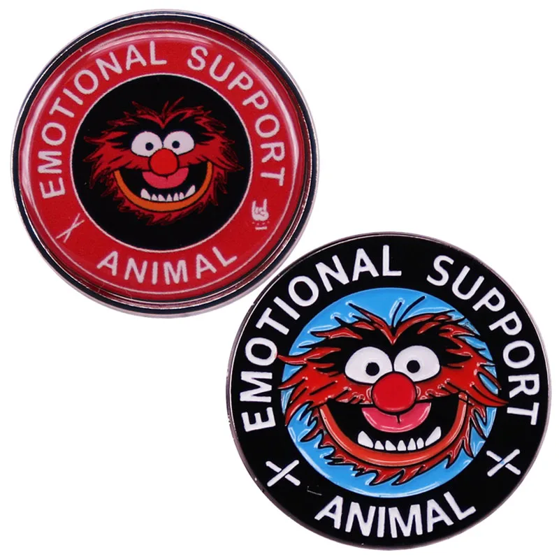 

Emotional Support Animal ELMO Enamel Pin Brooch Metal Badges Lapel Pins Brooches for Backpacks Jewelry Accessories