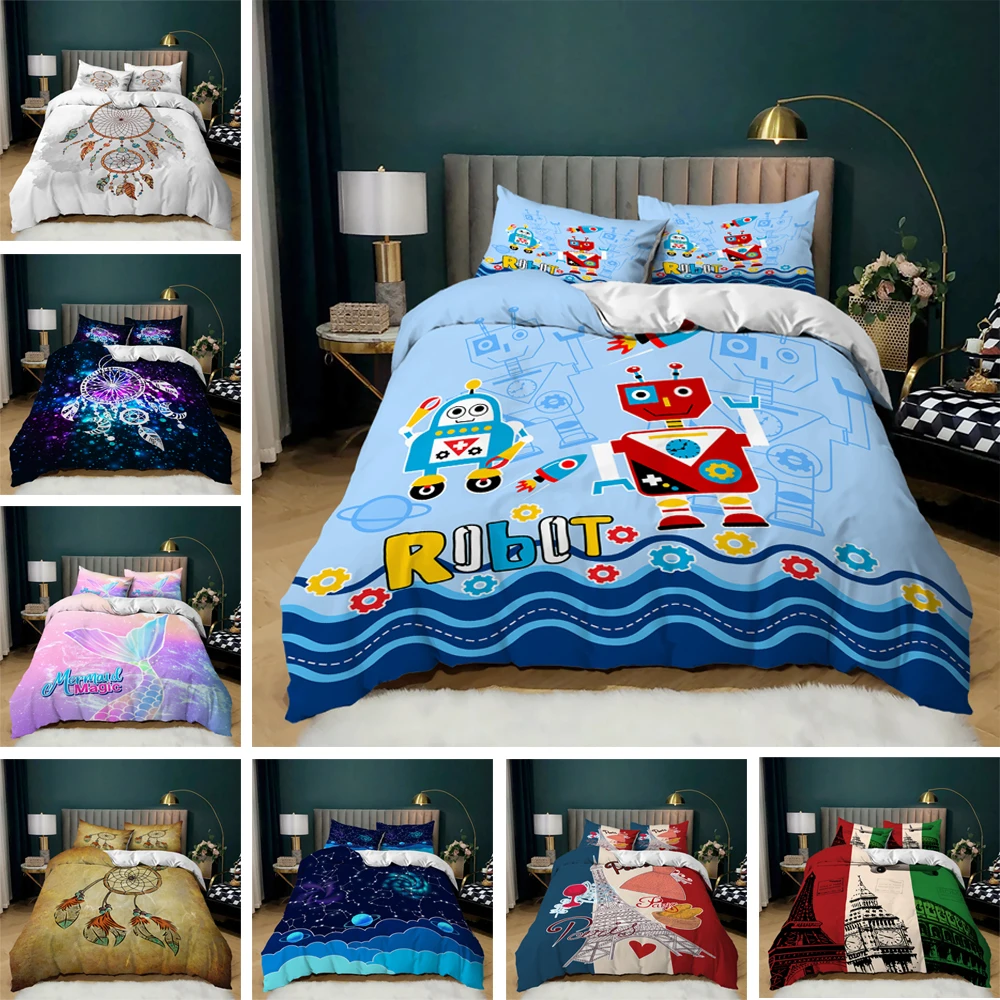 

Комплект постельного белья в стиле бохо с принтом «Ловец снов»