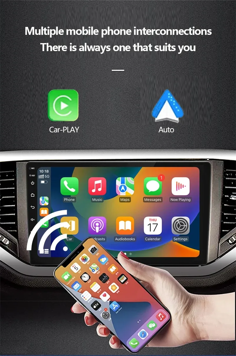 Фото BOSSCAR Android Автомобильный смарт-экран 7 9 10-дюймовый беспроводной Carplay и 360 градусов передняя левая правая задняя панорамная камера комбинированная №4