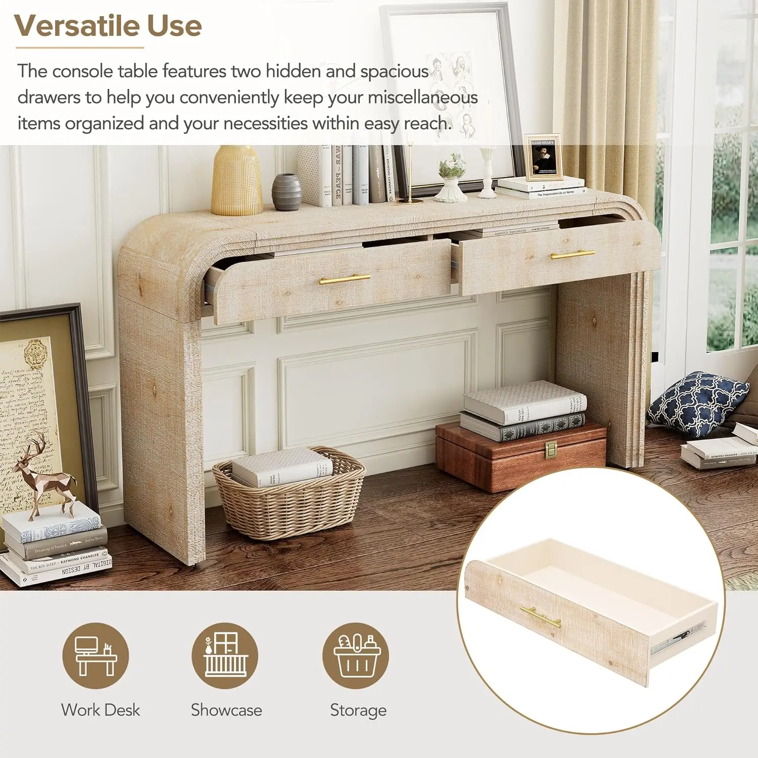 Ретро-консольный стол с уникальным силуэтом. Универсальный для прихожей двумя