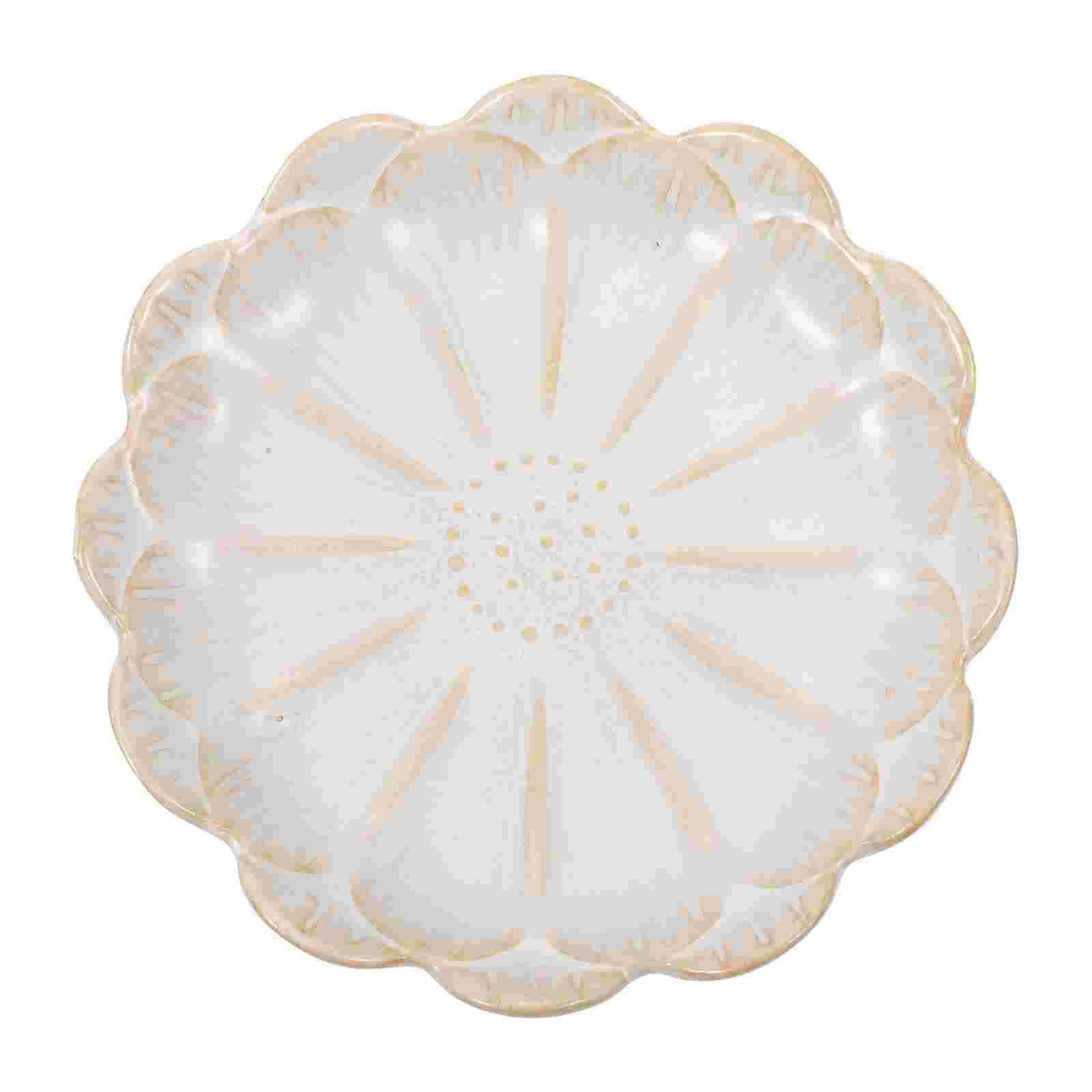 

Food Container Ceramic Saucer Snack Plate Holder Side Dish 11.3X11.3X2.3CM White Ceramics