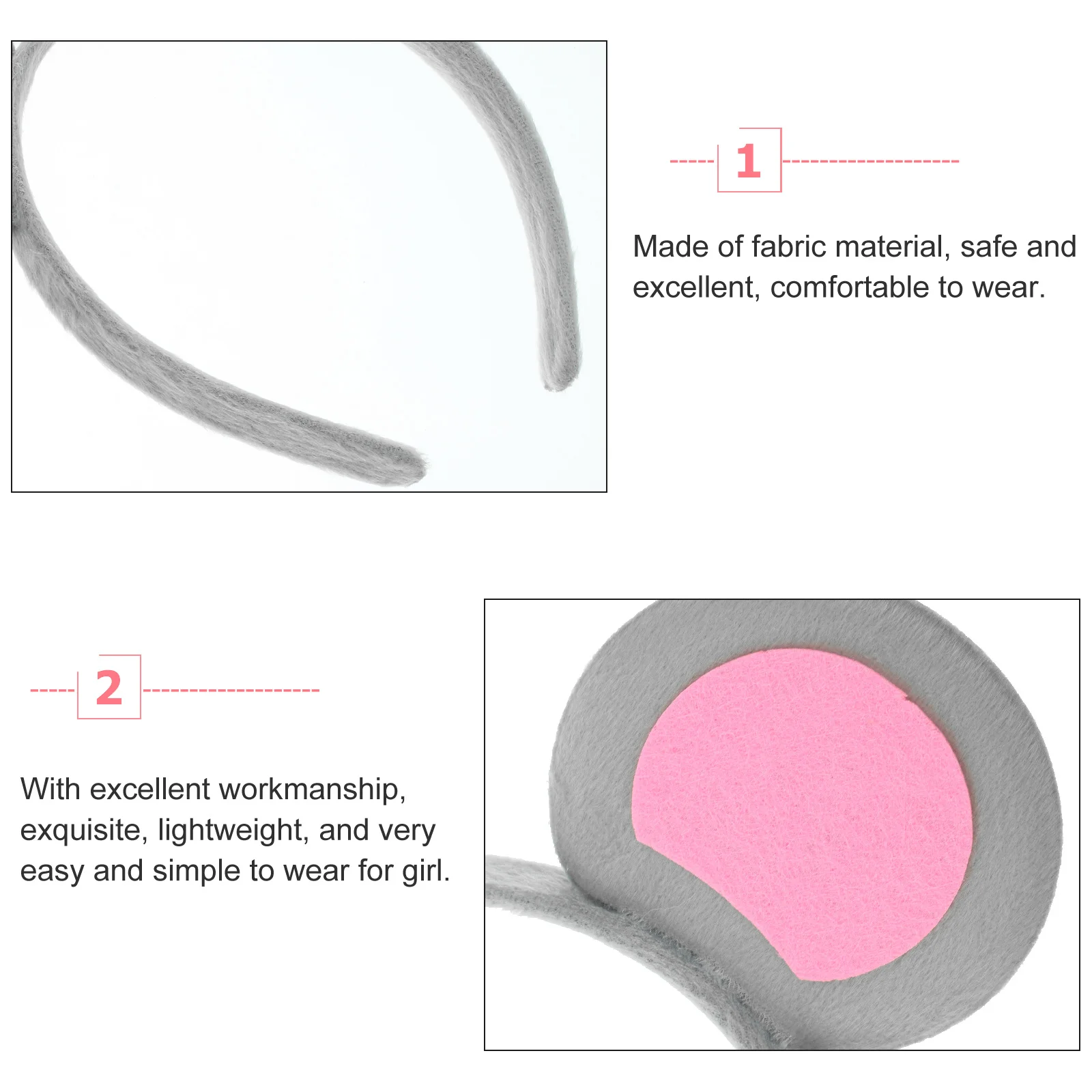 2 шт. повязка на голову с ушками животных для мытья лица мыши вечеринки милые