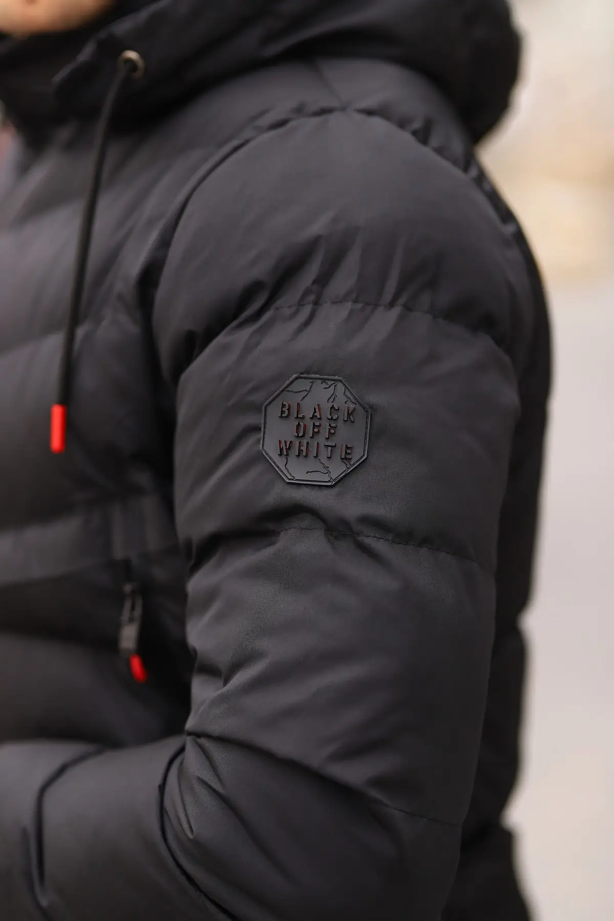 Waterproof And Windproof Fleece Black Men's Coat