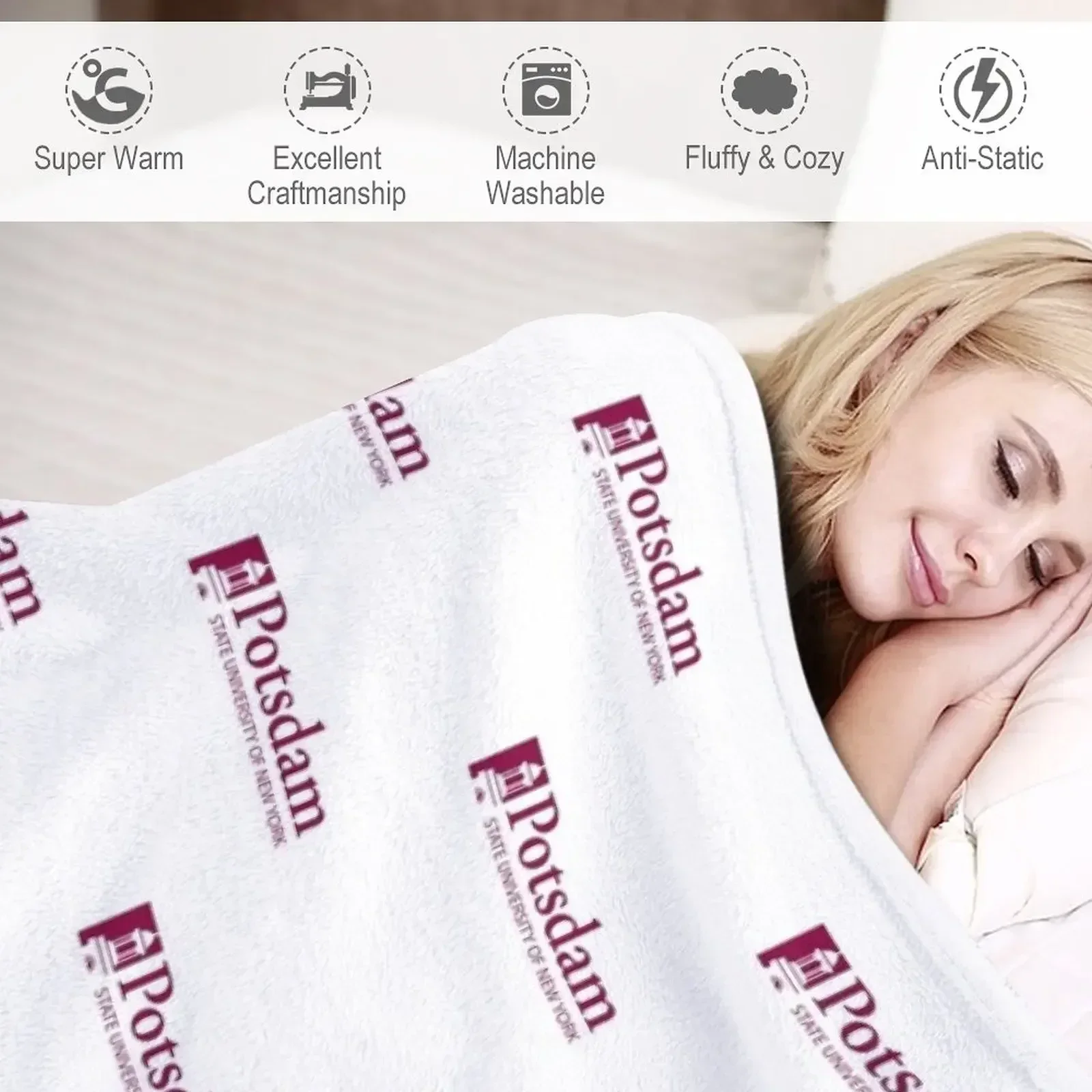 Пушистое декоративное одеяло SUNY Potsdam для дивана манга одеяла