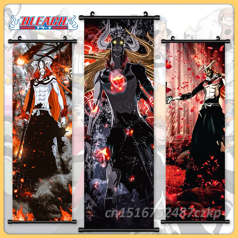 

Hanging Painting Bleach Wall Artwork Kurosaki Ichigo Pictures Scroll Print Canvas Japanese Anime Poster Home Decor Living Room
