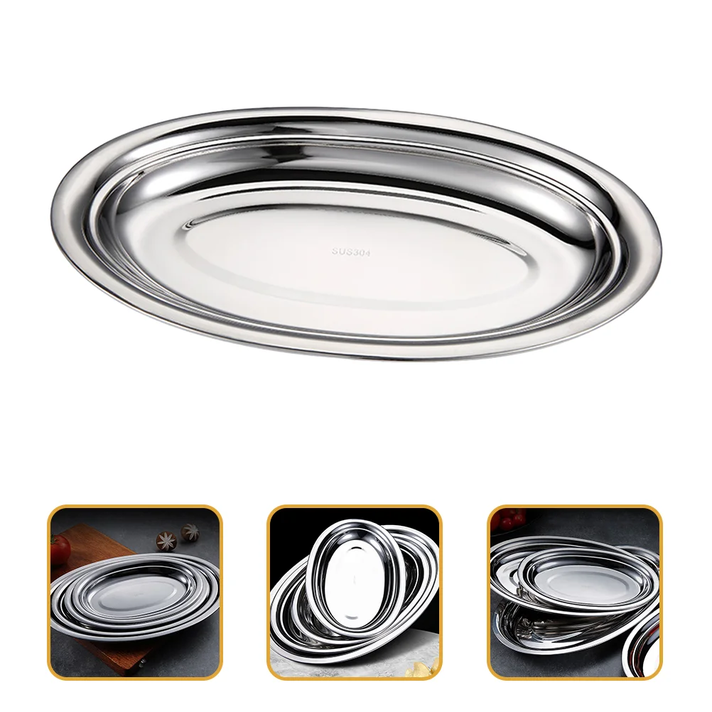 Пароварка для рыбы из нержавеющей стали простой поднос стейка декор тарелка с