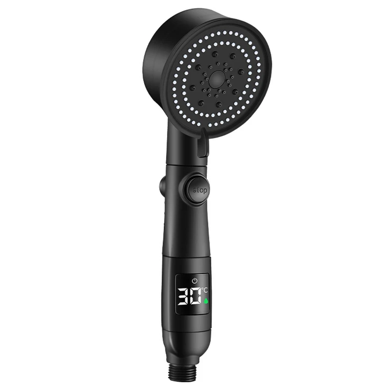 

Newly Upgraded New Generation of Bathroom Turbocharged LED Digital Display Shower Room Handheld Shower