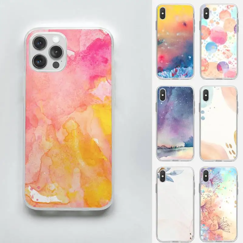 

Watercolor Illustration Phone Case For Mobile Phone For Iphone 6 6s 7 8 Plus Xr X Xs 11 12 13 Mini Pro Max