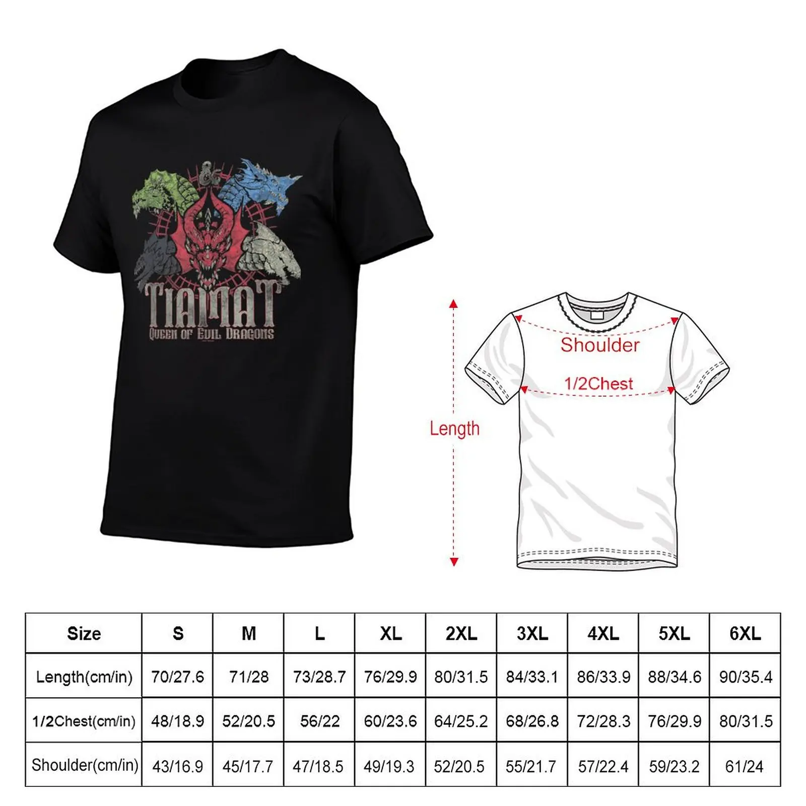 Фото Футболка Evil Tiamat Basic, однотонная, на все сезоны №2