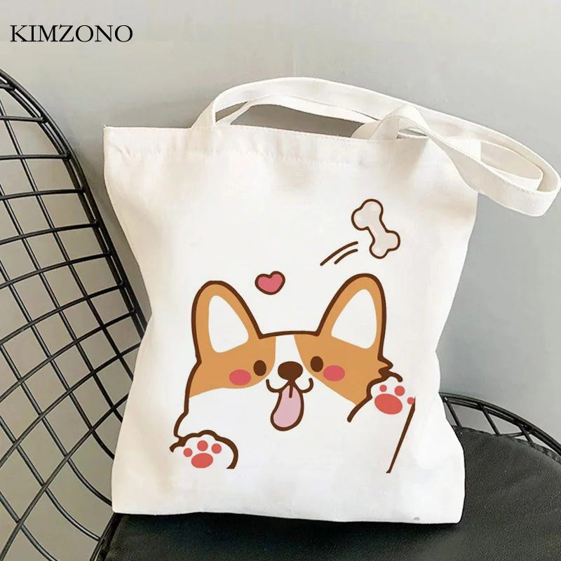 

Corgi shopping bag shopper bolso jute bag tote bolsa reusable bag sac cabas reusable sacola foldable sacolas