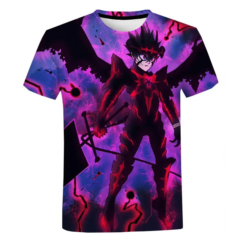 

Футболка Y2k мужская оверсайз с 3D-принтом черного клевера, Повседневная модная с мультяшным принтом в стиле Харадзюку, крутая с коротким рукавом, в стиле хип-хоп, на лето