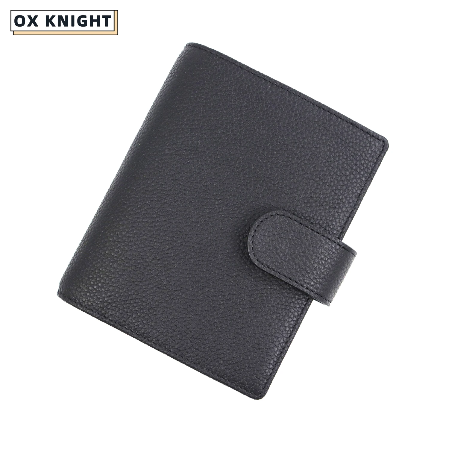 OX KNIGHT 2022 Agenda Leather A7 Notebook With 19 MM Rings Binder Genuine Pebbled Grain Leather Notebook Diary Organizer