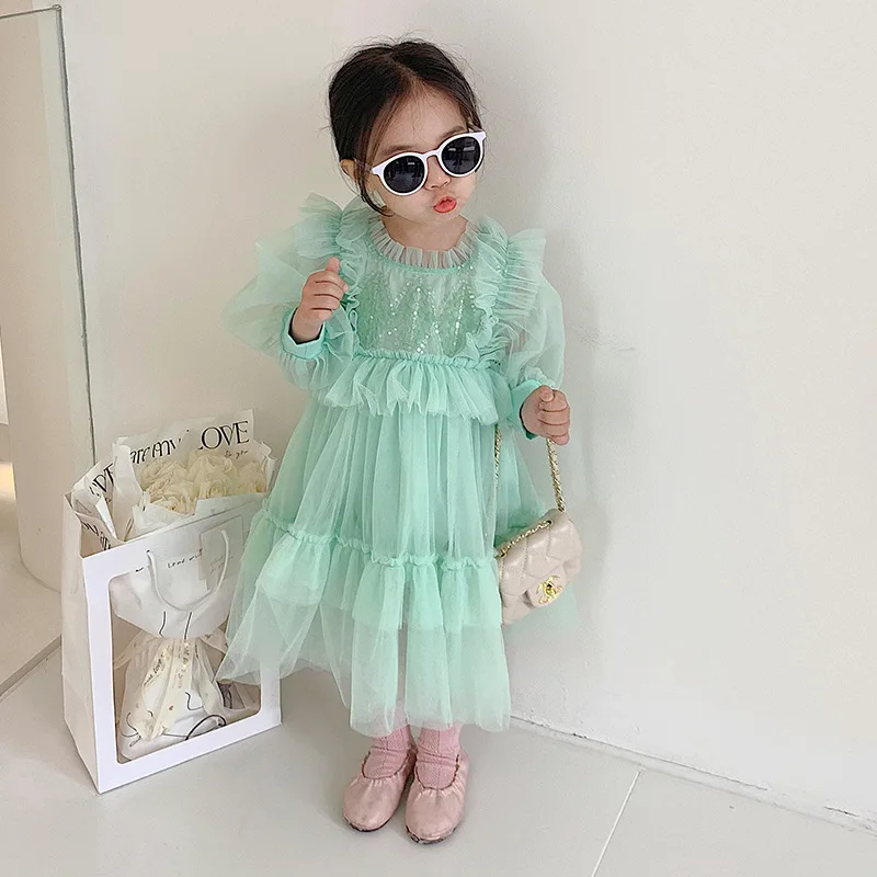 Летнее платье Мила Чоу для маленьких девочек 2022 милое шифоновое принцессы с