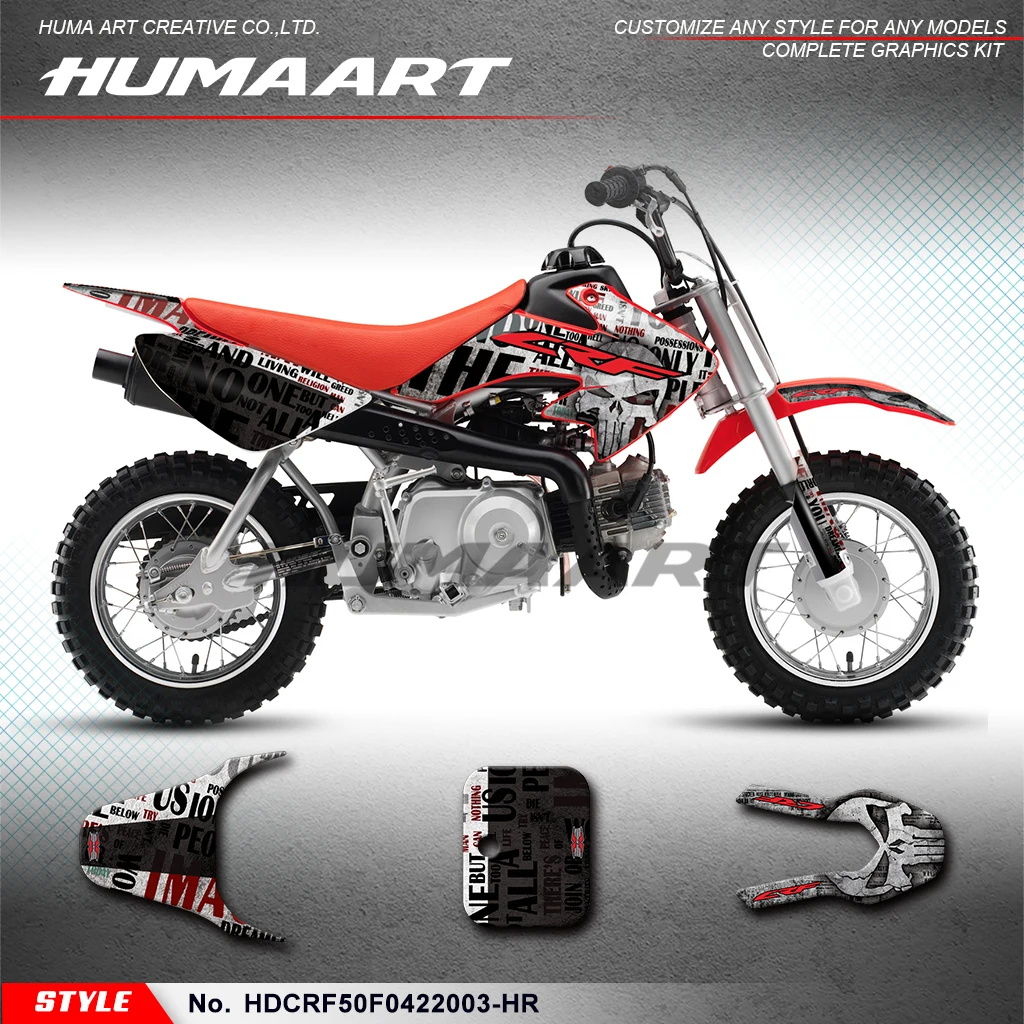 Набор графических наклеек для мотоцикла HUMAART Honda CRF 50F CRF50 F 2004-2023 HDCRF50F 0422003 -HR