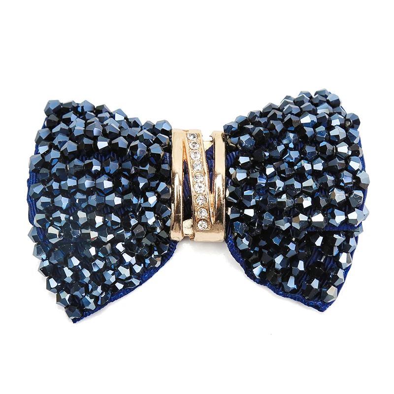 Shoe Decorations Rhinestone Shoes Flower Toe Uppers with Drill Bow Women's Shoes DIY Handmade Self-adhesive Button Decoration