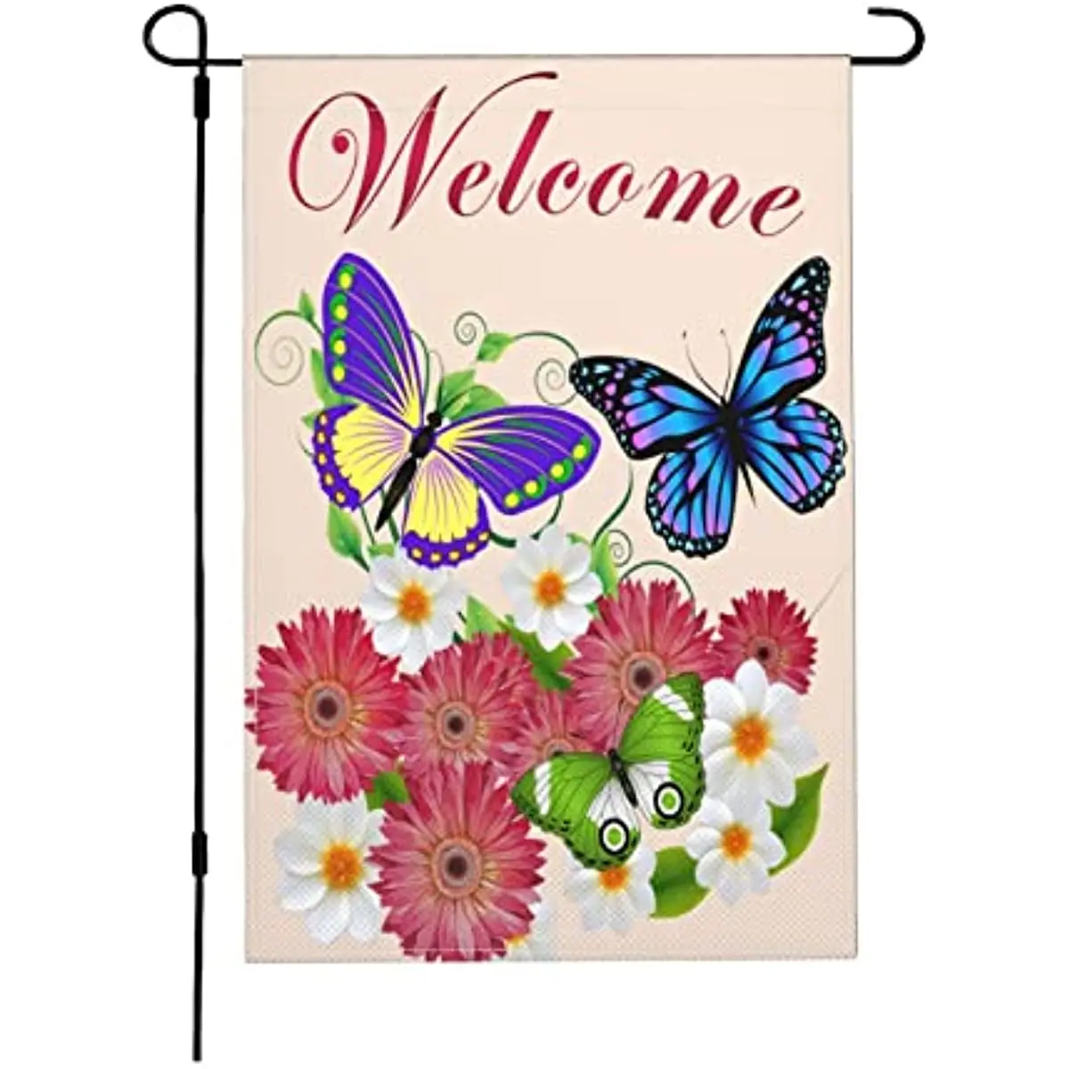

Butterfly Garden Flag Double Sided for Outside Welcome Home Decoration Outdoor Garden Patio Yard Lawn Flag 12×18 Inch