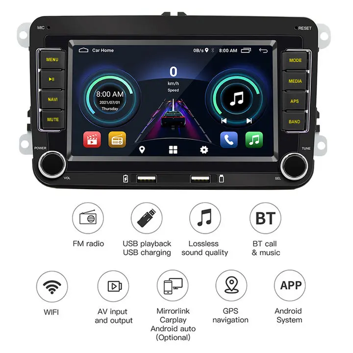 

1 комплект для Volkswagen Android Радио Стерео DVD CD плеер GPS навигация хост заднее изображение